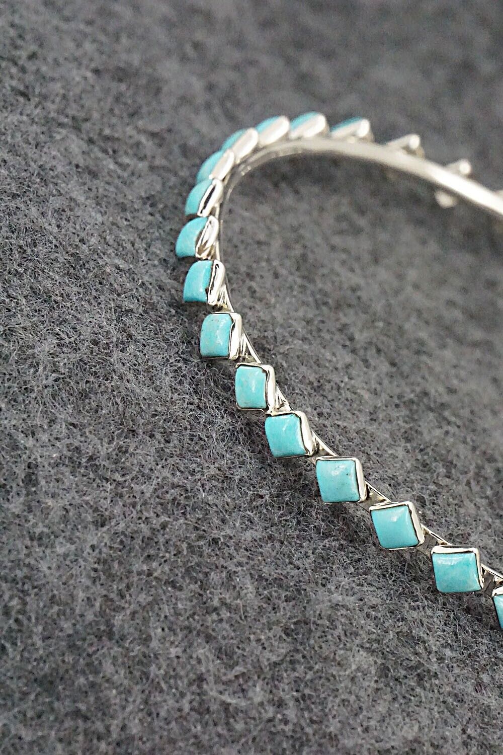 Turquoise & Sterling Silver Bangle Bracelet - Jimmy Garcia