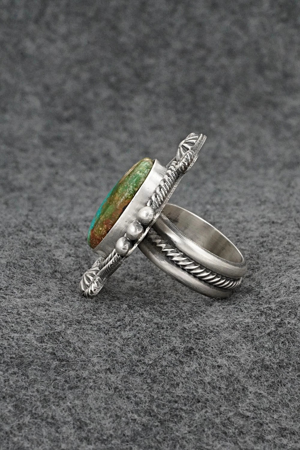 Turquoise & Sterling Silver Ring - Michael Calladitto - Size 8