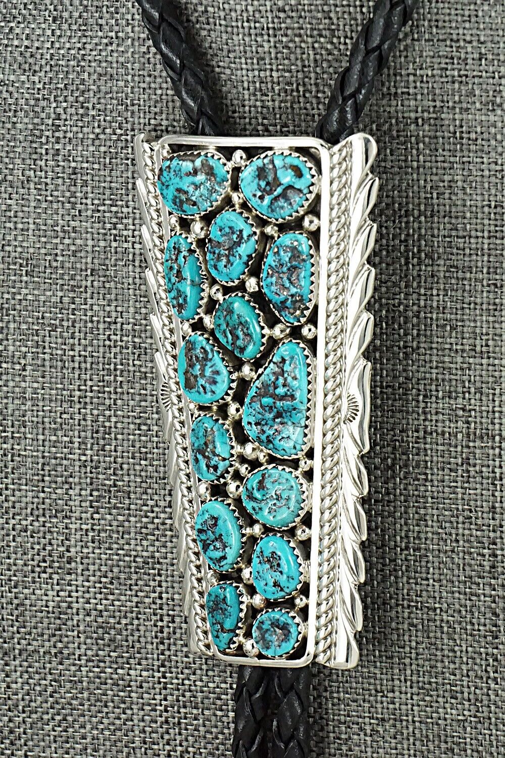 Turquoise & Sterling Silver Bolo Tie - Martin Muskett