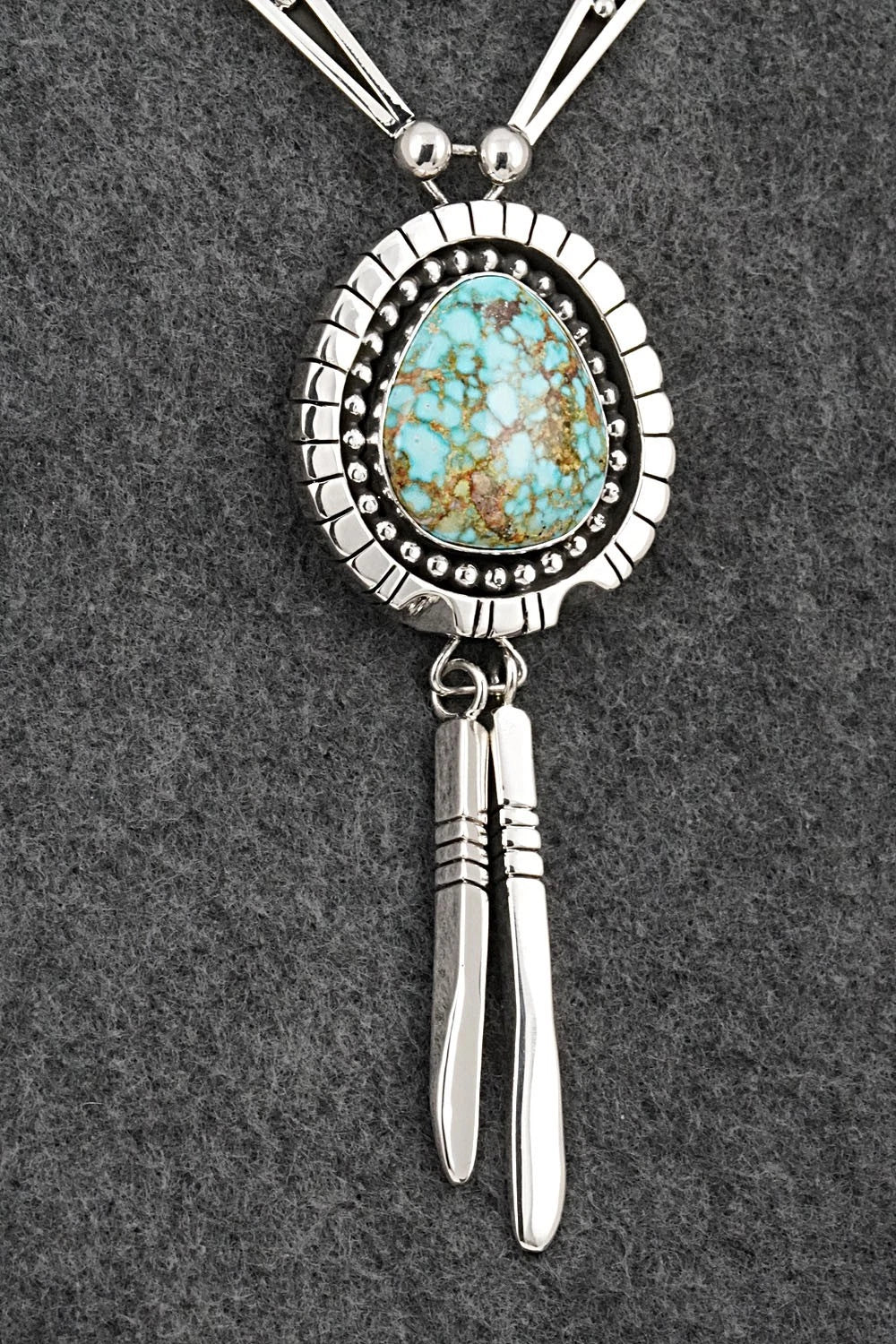 Turquoise & Sterling Silver Necklace and Earrings Set - Jonathan Nez
