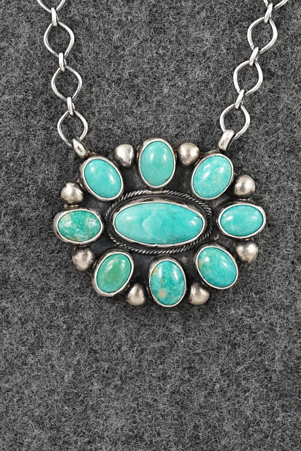 Turquoise & Sterling Silver Necklace - Kathleen Livingston