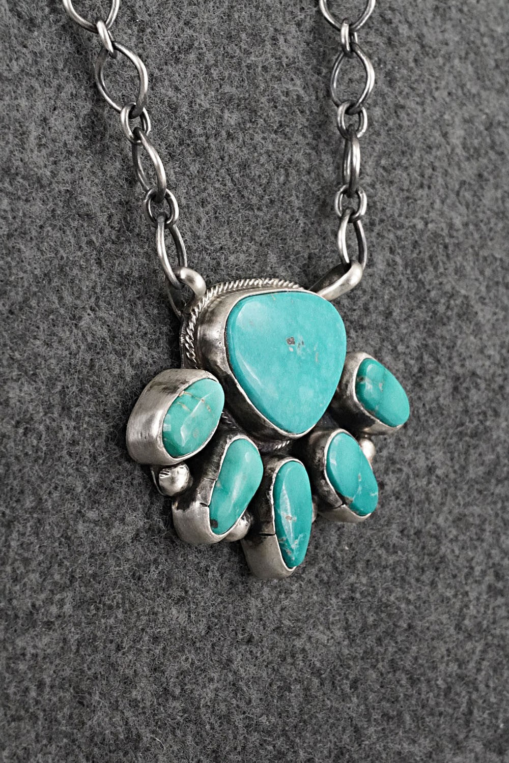 Turquoise & Sterling Silver Necklace - Bobby Johnson