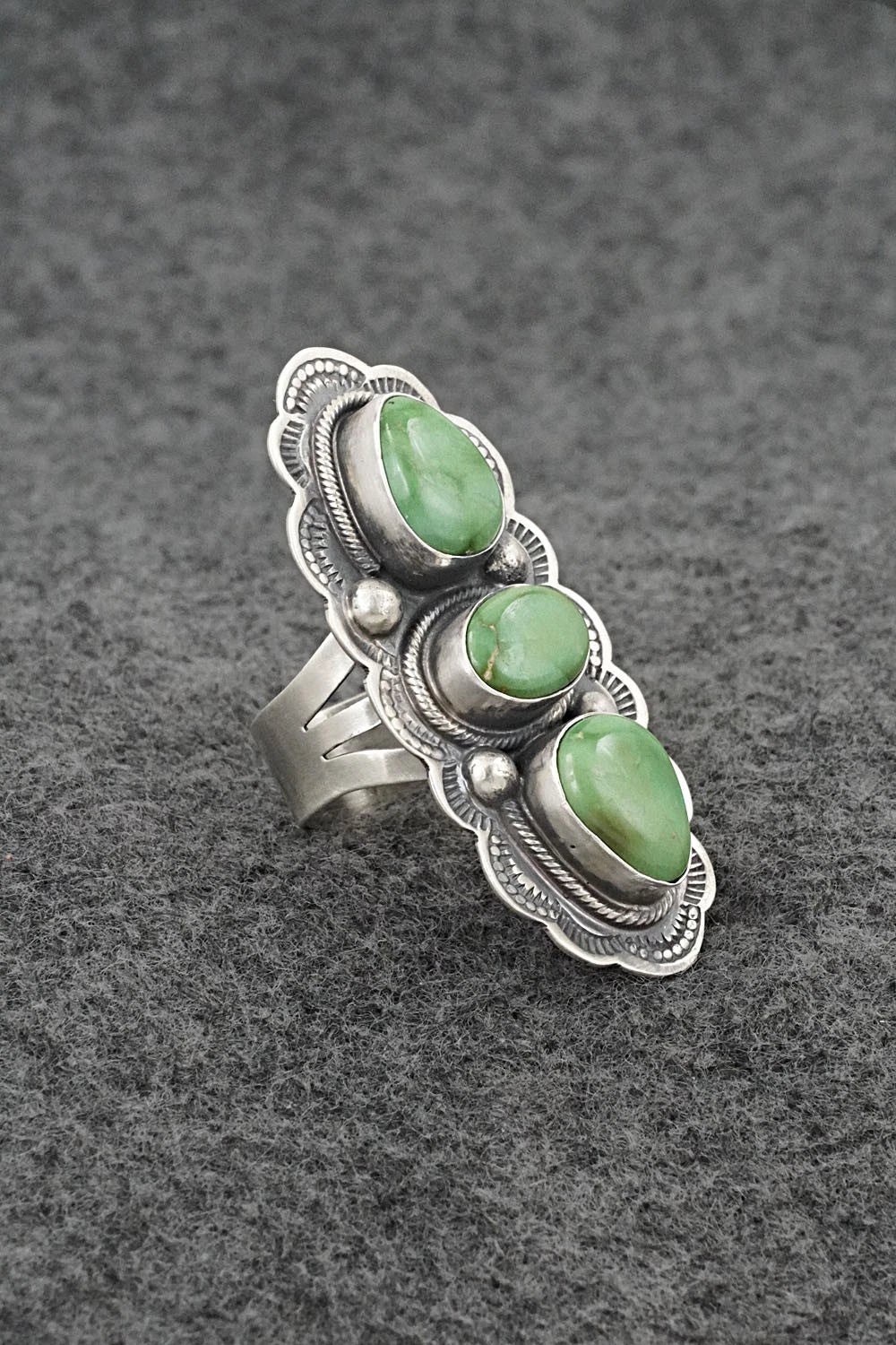 Turquoise & Sterling Silver Ring - Bobby Johnson - Size 8