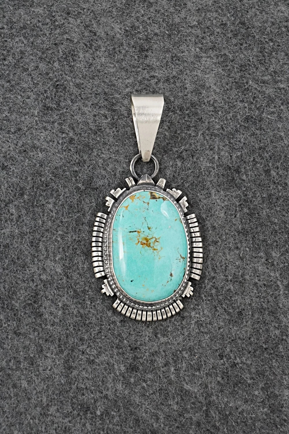 Turquoise & Sterling Silver Pendant - Randy Billy