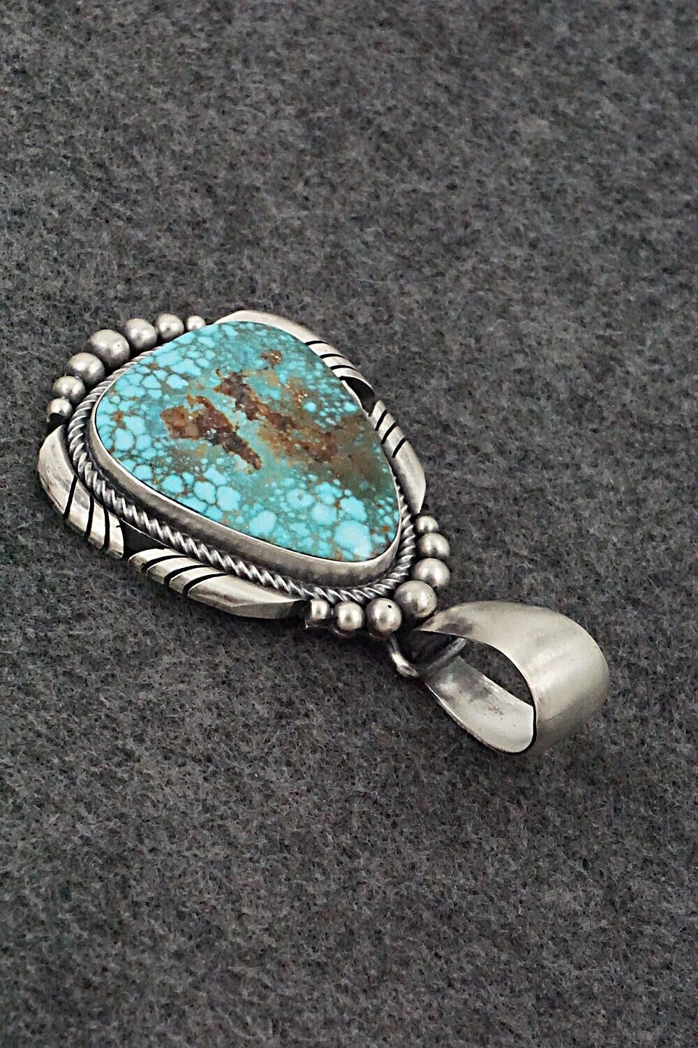 Turquoise & Sterling Silver Pendant - Paul Livingston