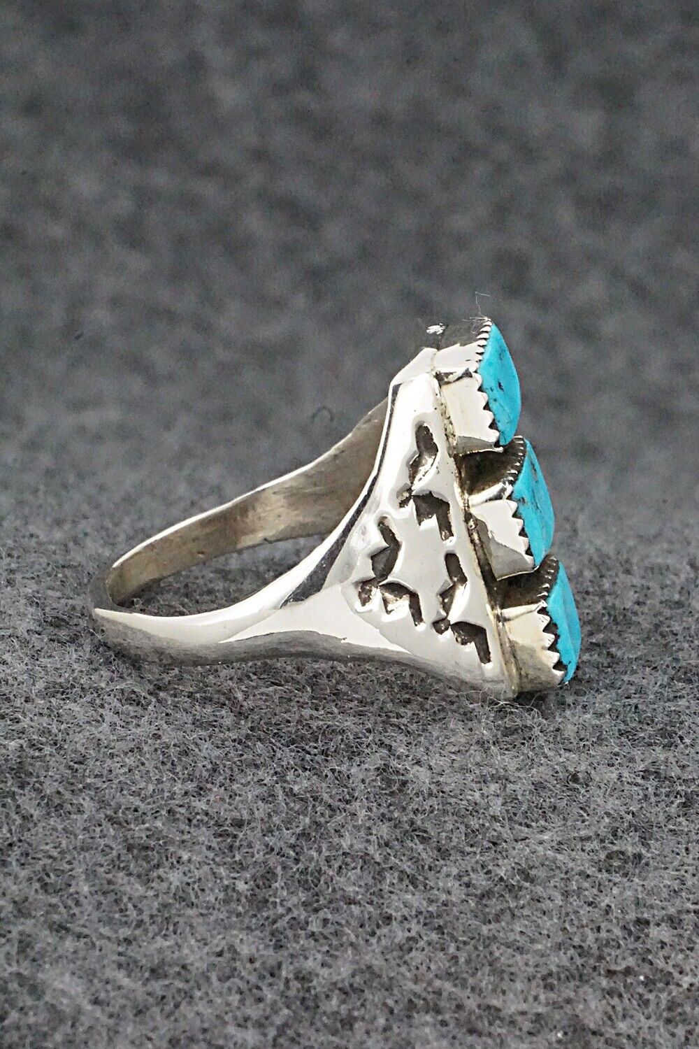 Turquoise & Sterling Silver Ring - Pauline Nelson - Size 14.5