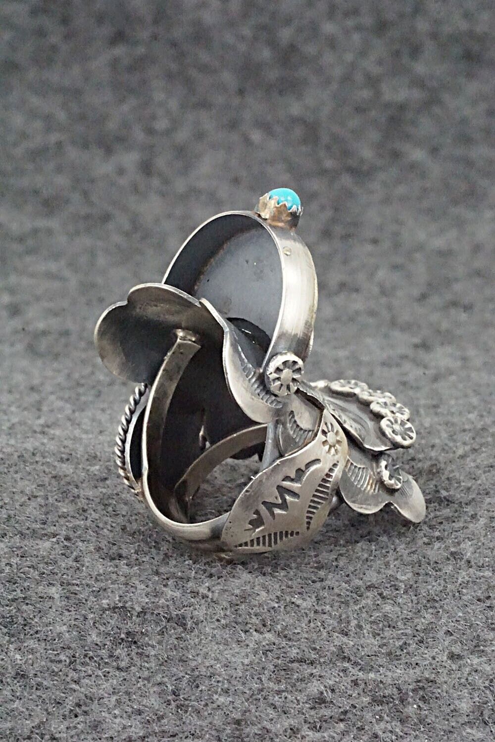 Turquoise and Sterling Silver Ring - Tim Yazzie - Size 9.25