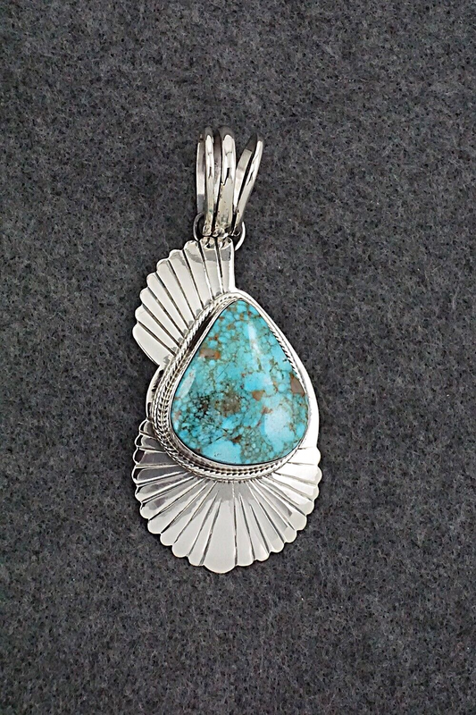 Turquoise & Sterling Silver Pendant - Randy Billy