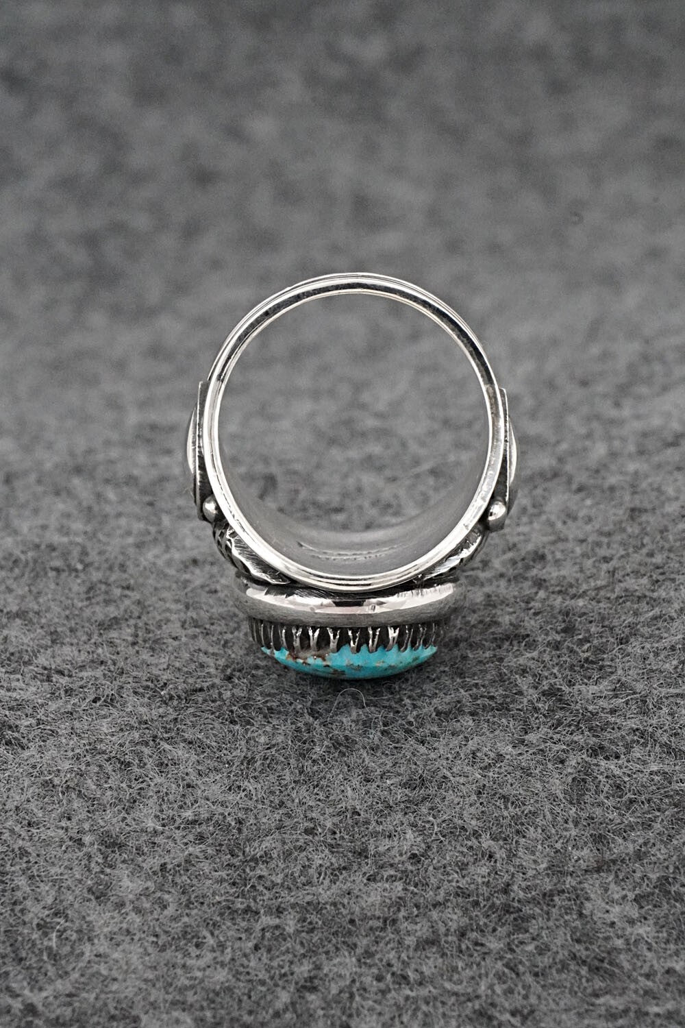 Turquoise & Sterling Silver Ring - Derrick Gordon - Size 7