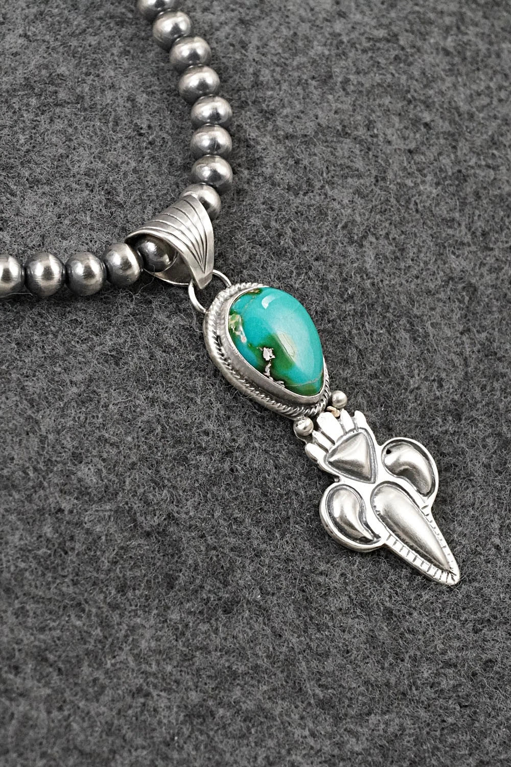 Turquoise & Sterling Silver Necklace - Gary Shorty