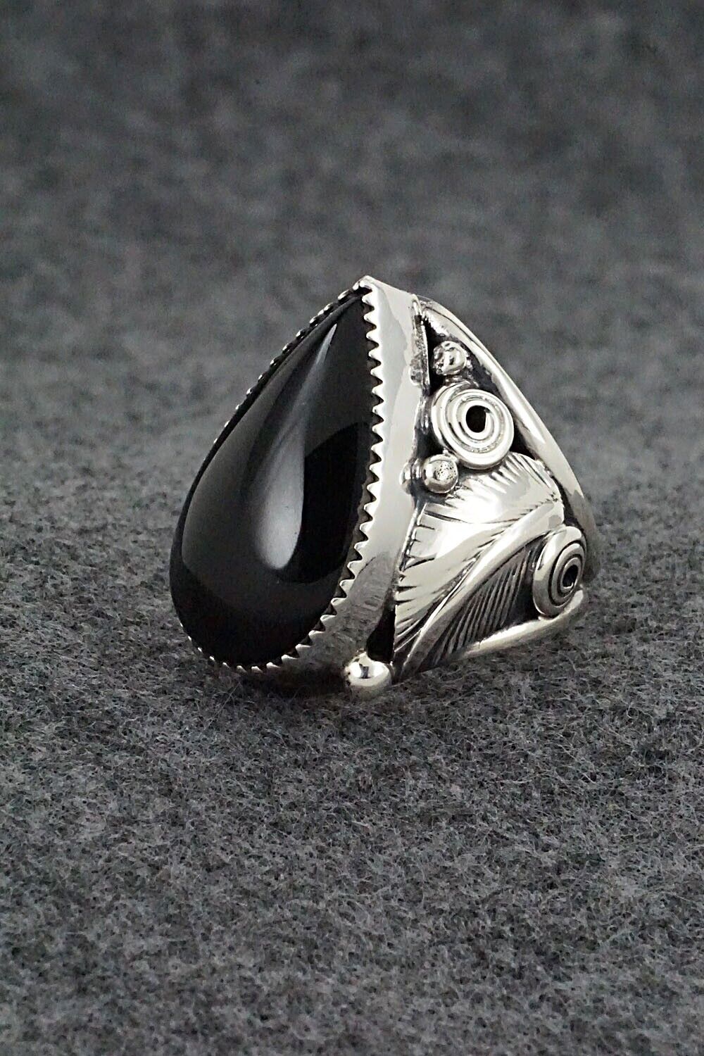 Onyx & Sterling Silver Ring - Darrell Morgan - Size 7