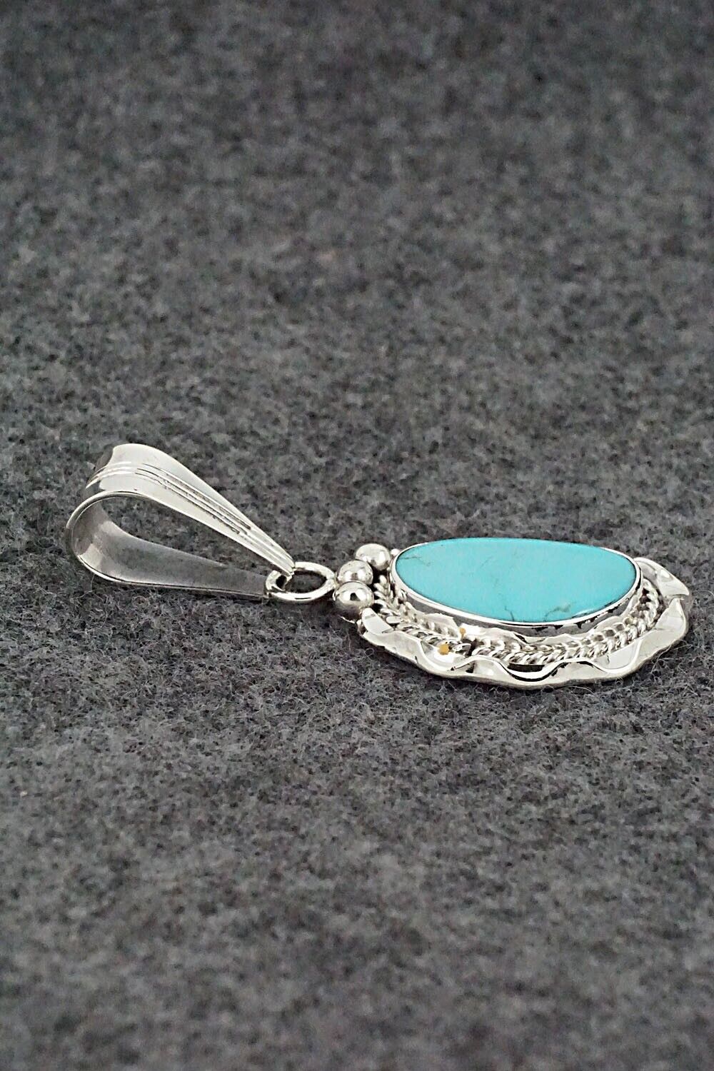 Turquoise & Sterling Silver Pendant - Samuel Yellowhair