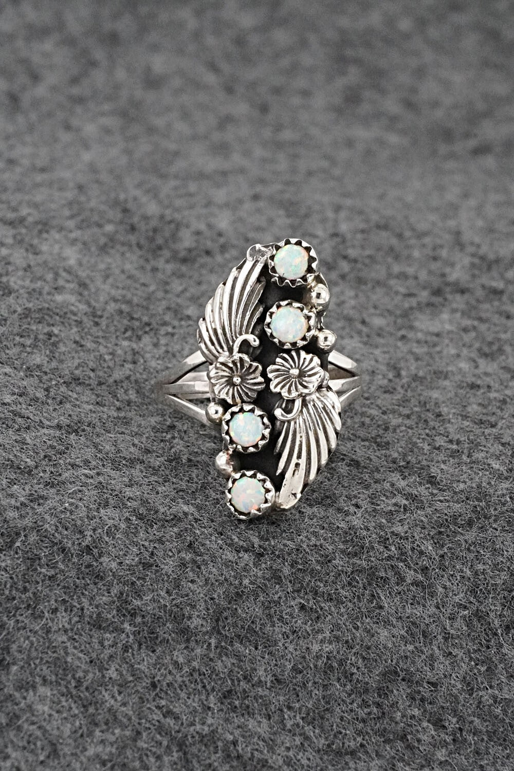Opalite & Sterling Silver Ring - Judy Largo - Size 8