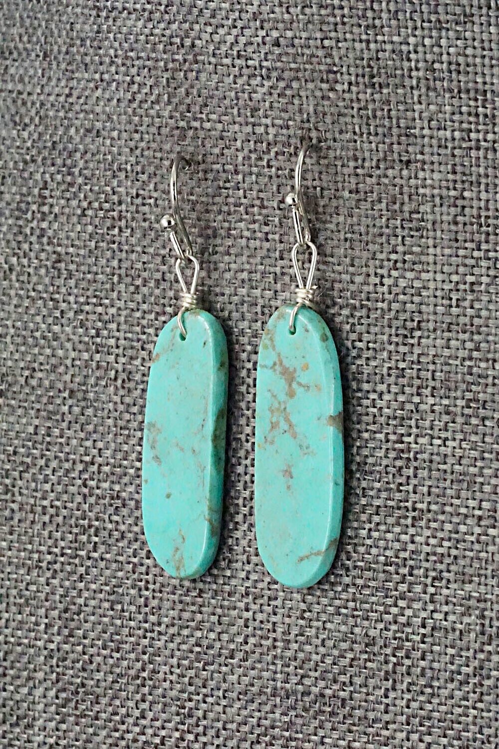 Turquoise & Sterling Silver Earrings - Joe Garcia