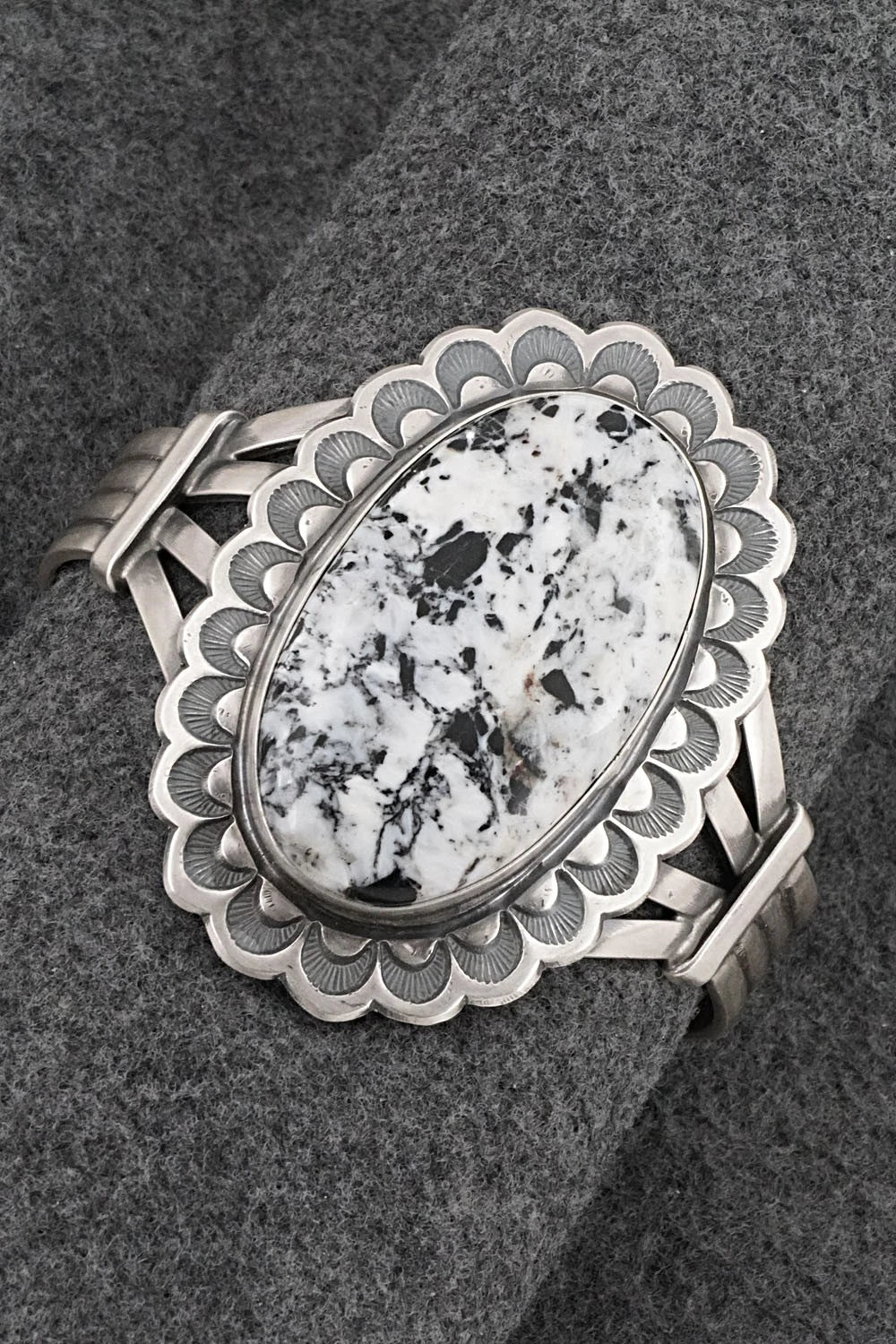 White Buffalo & Sterling Silver Bracelet - Randy Boyd