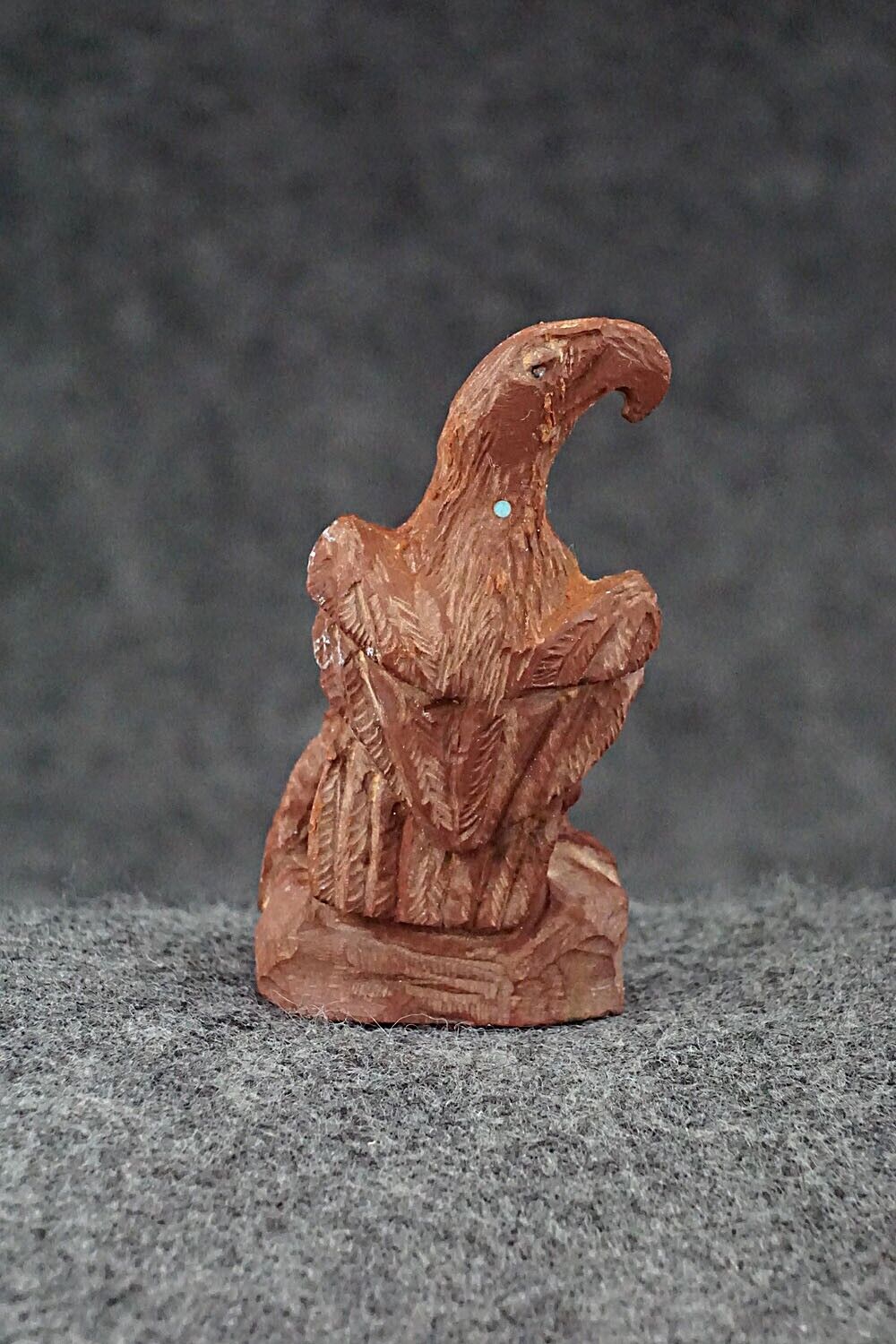 Eagle with Fish Zuni Fetish Carving - Lewis Malie