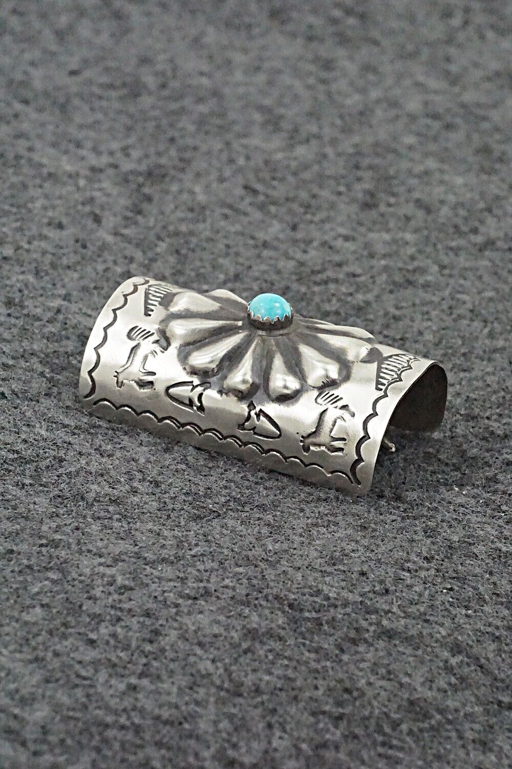 Turquoise & Sterling Silver Hair Pin - Arlene Soce