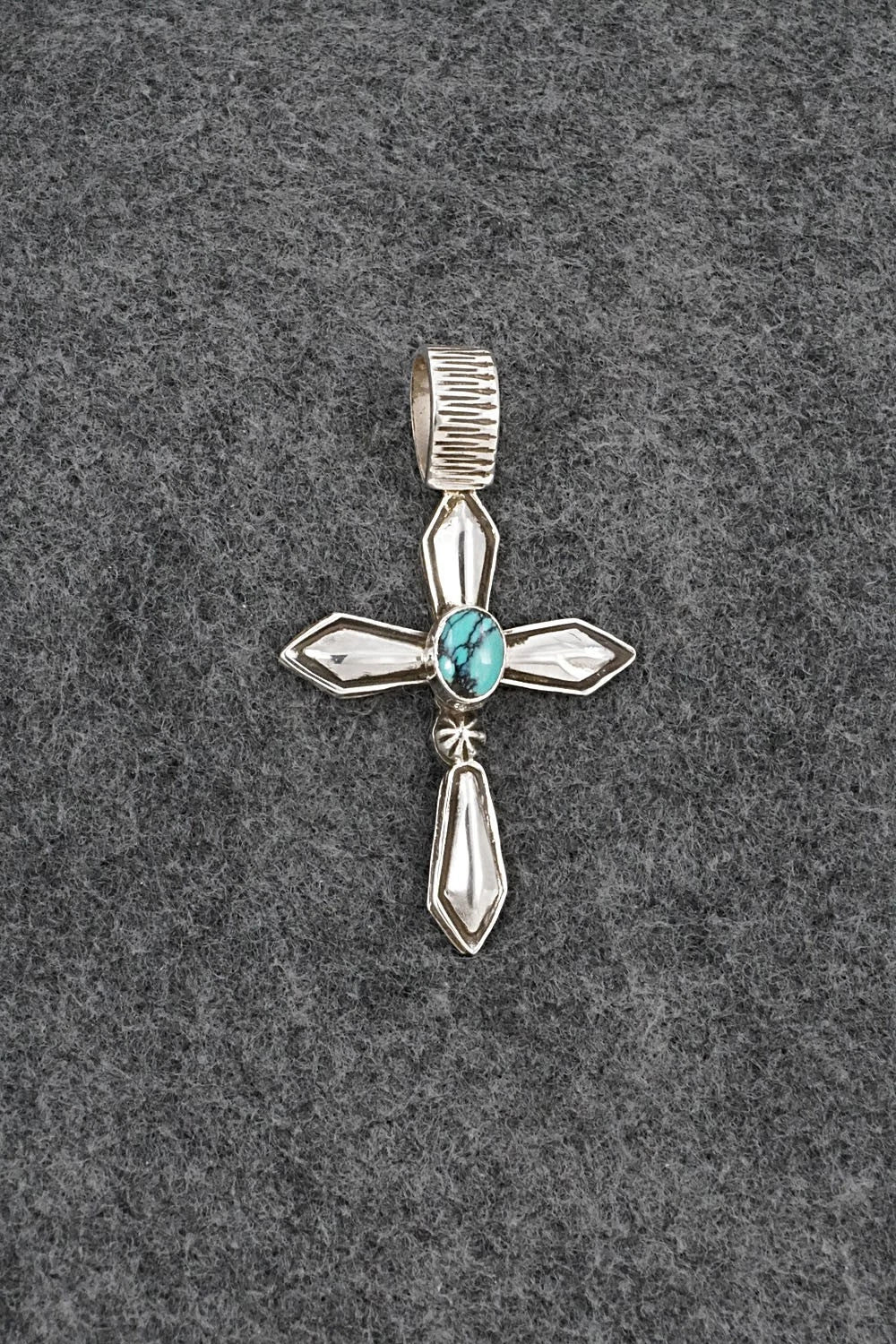 Turquoise & Sterling Silver Pendant - Emerson Delgarito