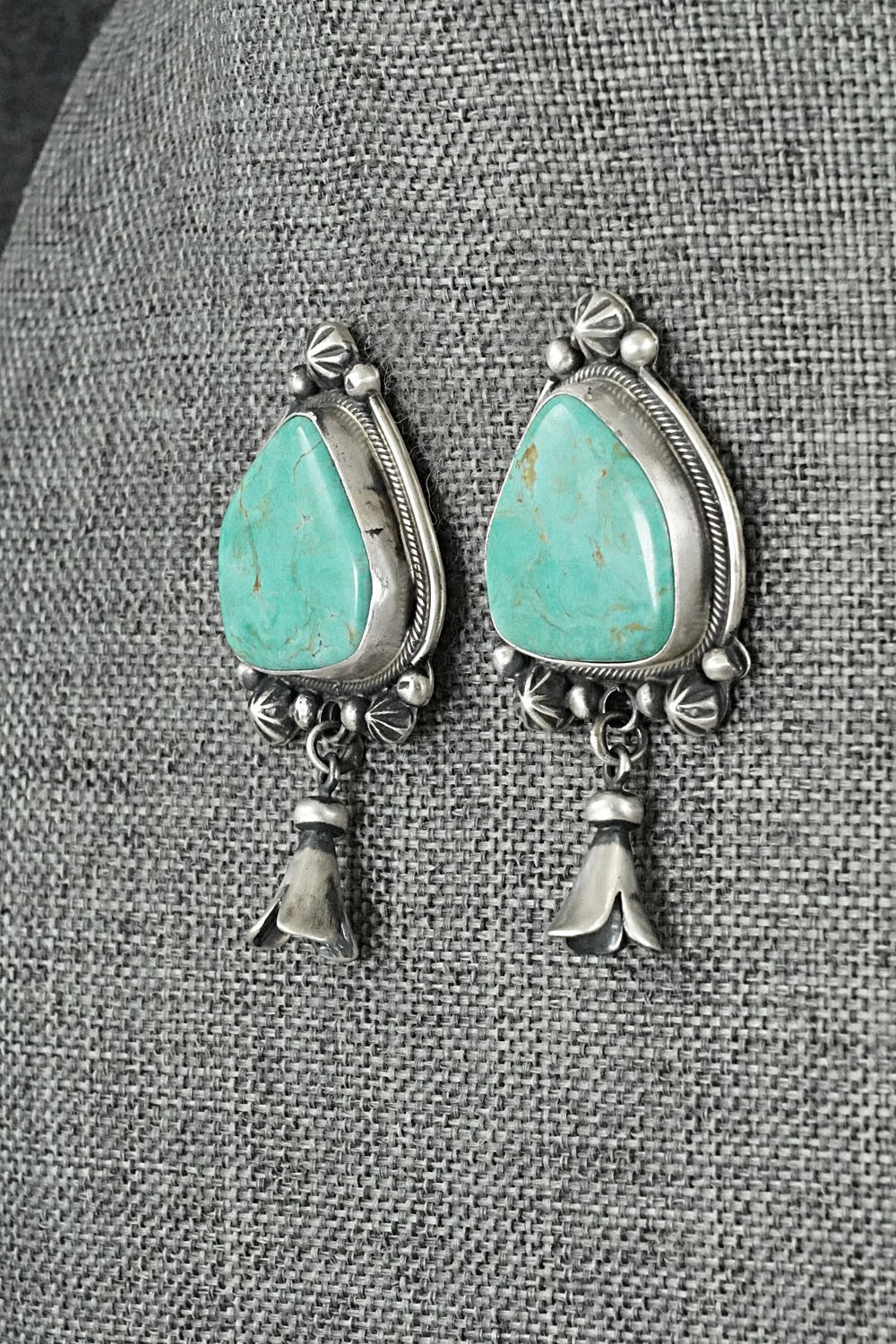 Turquoise & Sterling Silver Earrings - Bobby Johnson