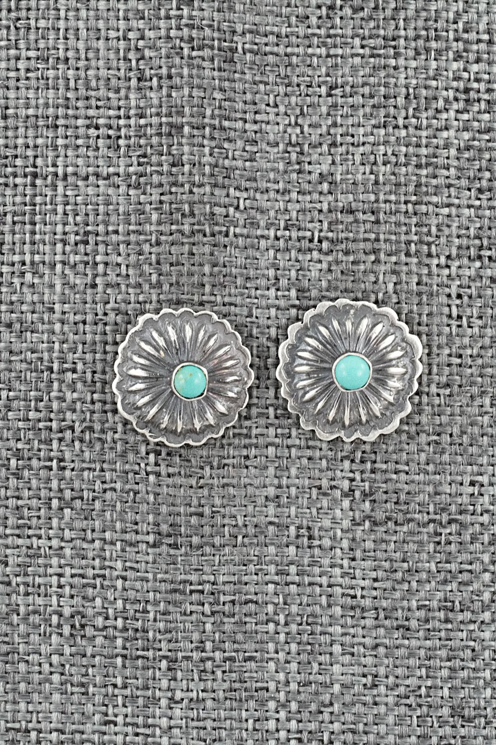 Turquoise & Sterling Silver Earrings - Terry Charlie