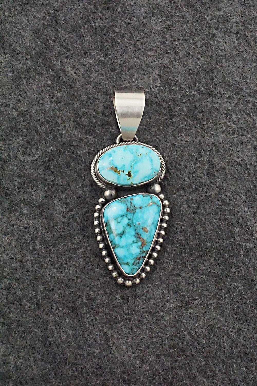 Turquoise & Sterling Silver Pendant - Kathleen Livingston