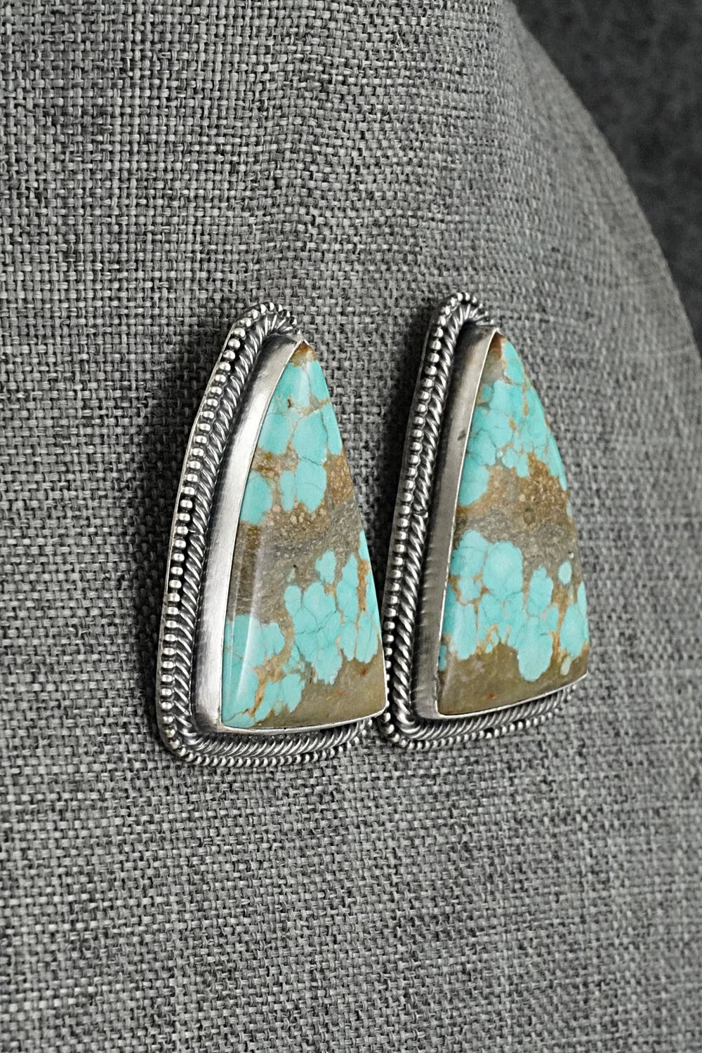 Turquoise & Sterling Silver Necklace and Earrings Set - Paul Livingston