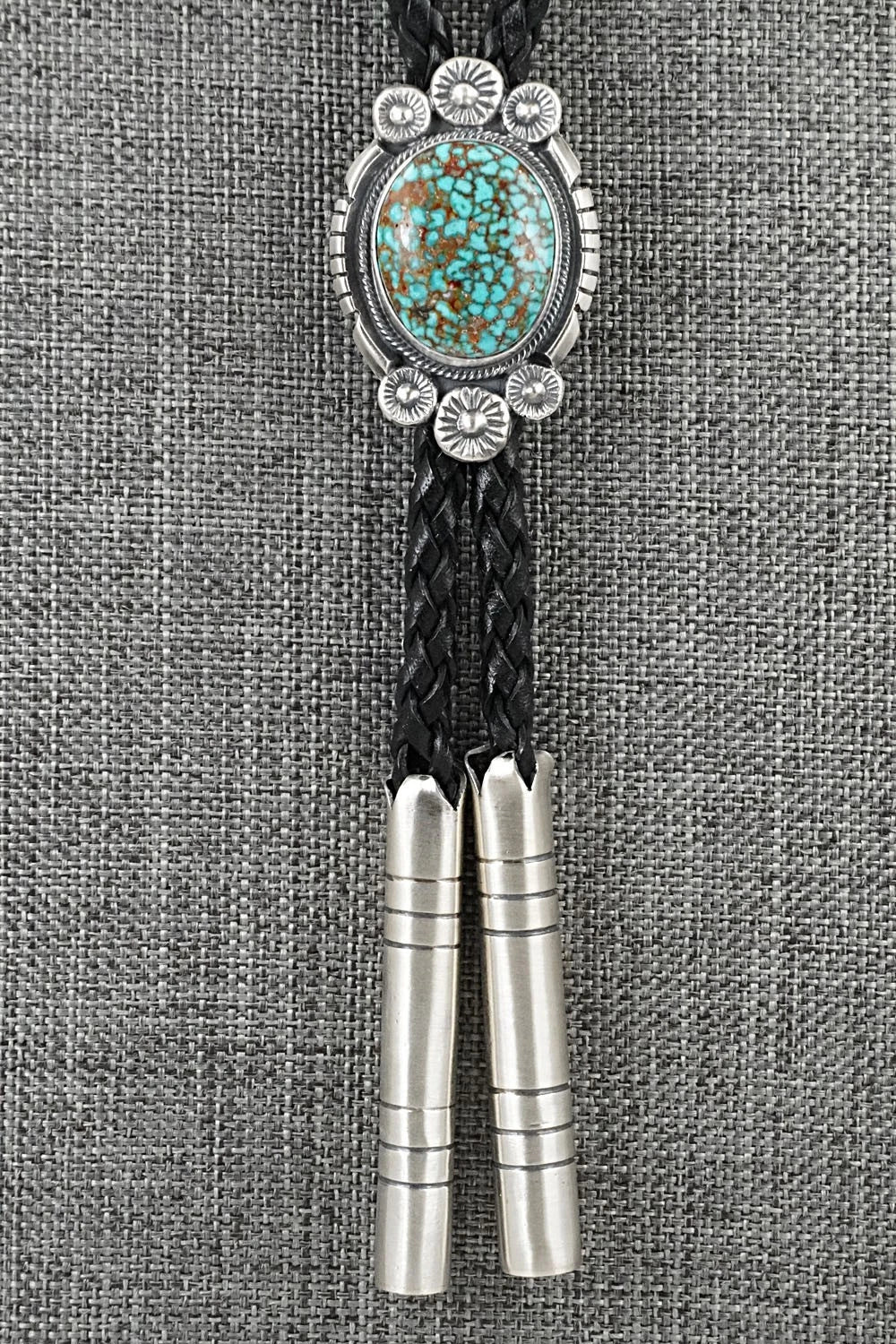 Turquoise & Sterling Silver Bolo Tie - Bob Becenti