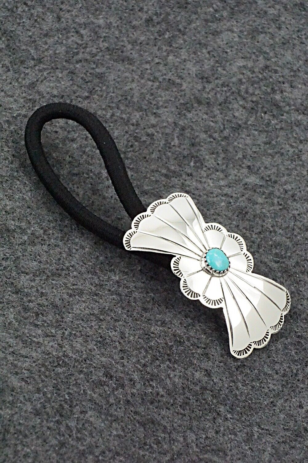 Turquoise & Sterling Silver Hair Tie - Phil Lynn