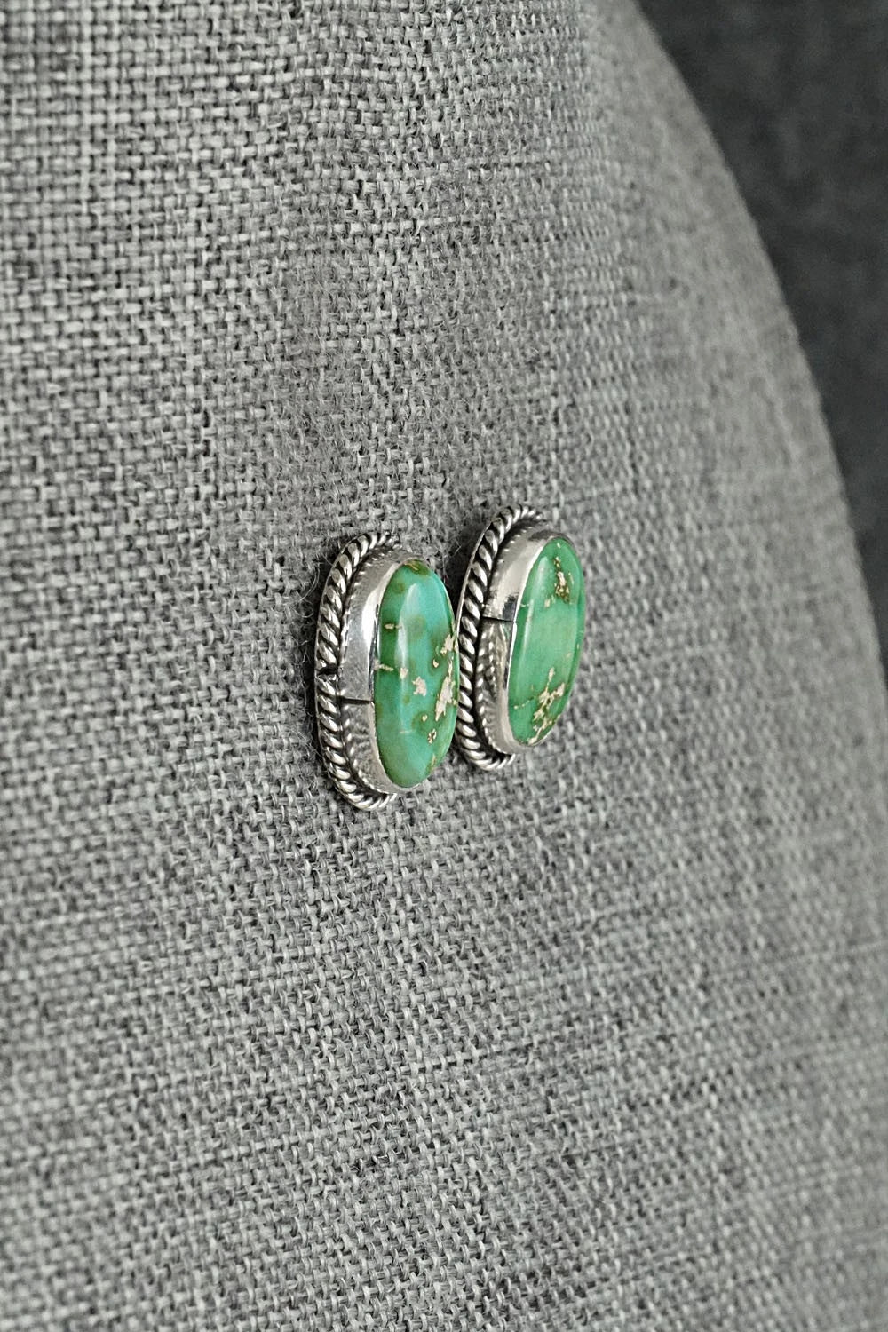 Turquoise & Sterling Silver Earrings - Rosemary Saunders