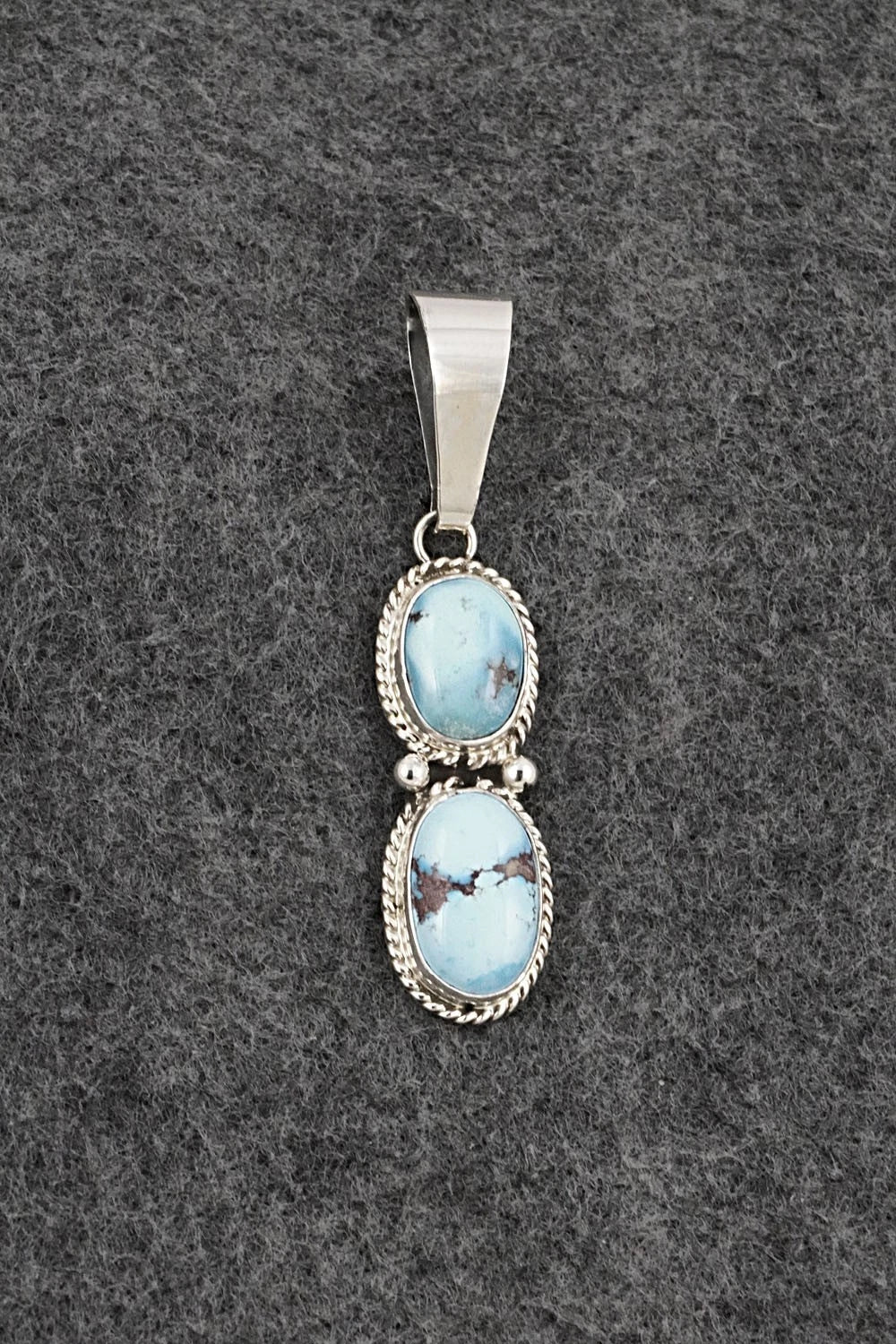 Turquoise & Sterling Silver Pendant - Eugene Gruber
