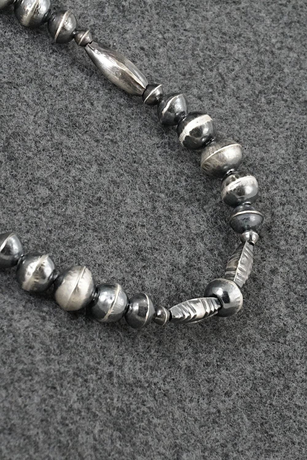 Sterling Silver Navajo Pearl Necklace 18" - Vintage