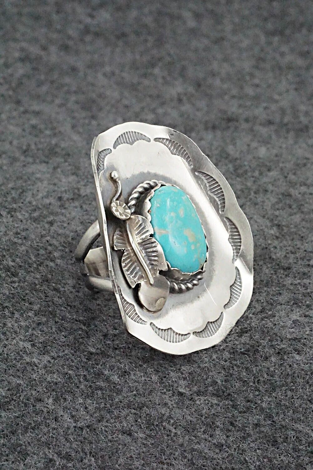 Turquoise & Sterling Silver Ring - Tim Yazzie - Size 6.5