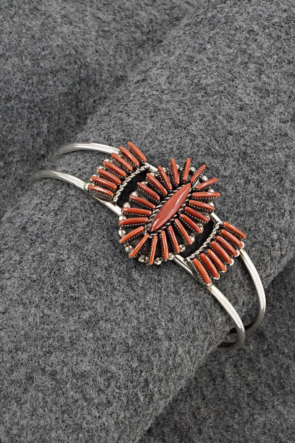 Coral & Sterling Silver Bracelet - Barton Cooeyate