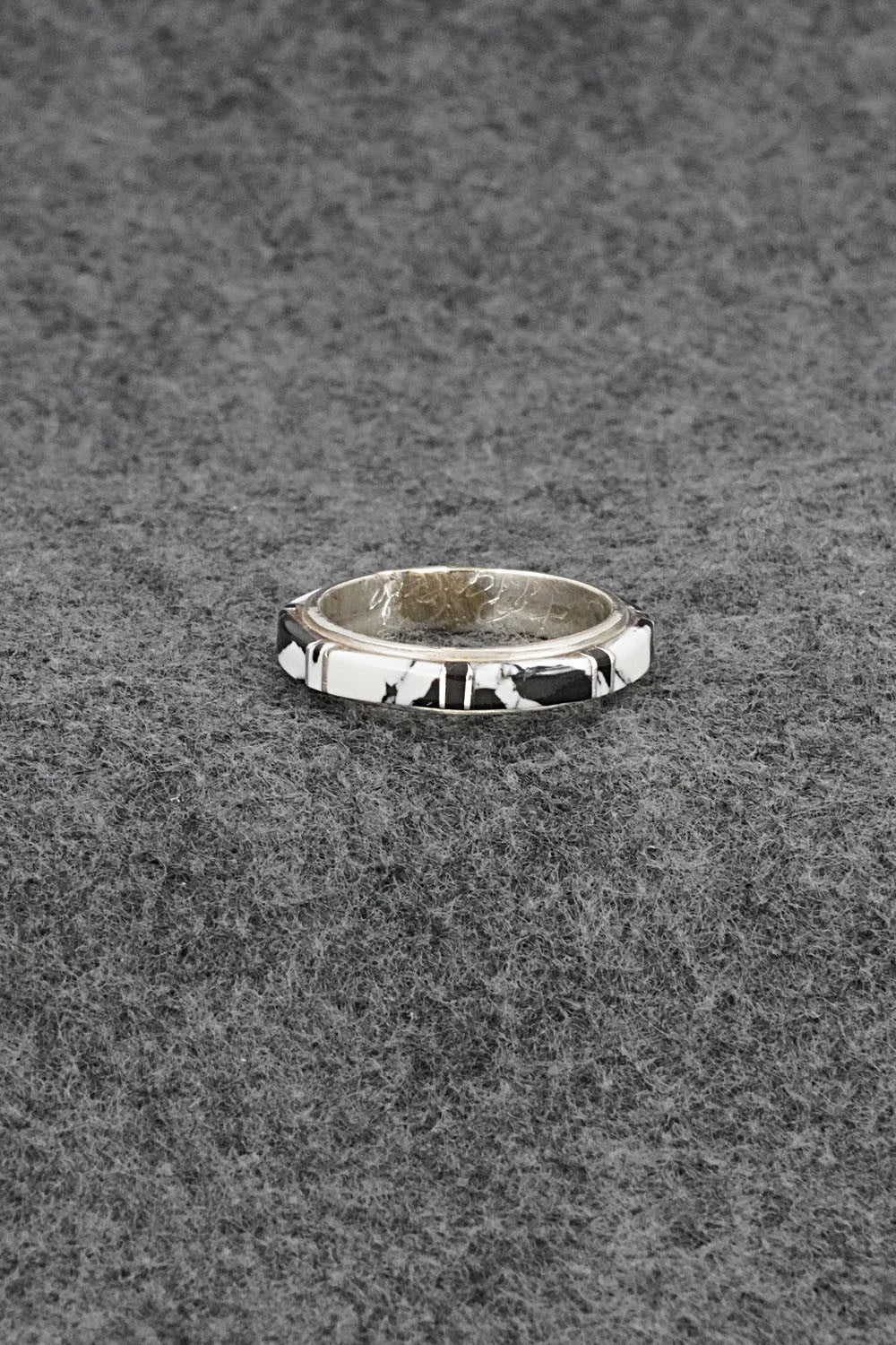 White Buffalo & Sterling Silver Ring - Terrance Panteah - Size 9