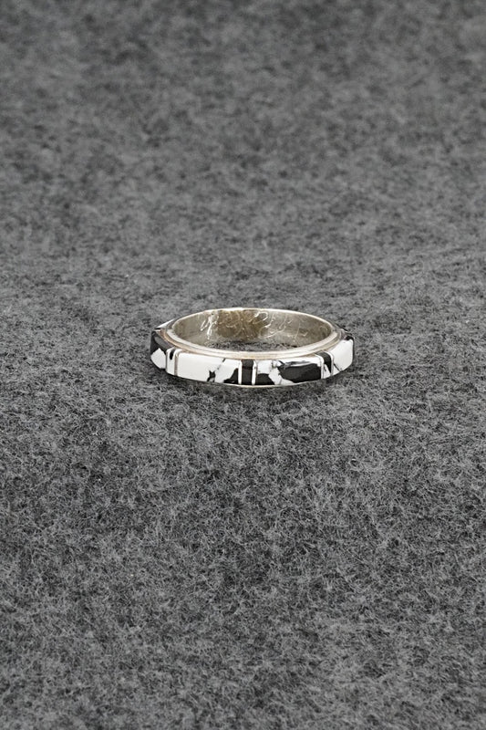 White Buffalo & Sterling Silver Ring - Terrance Panteah - Size 9
