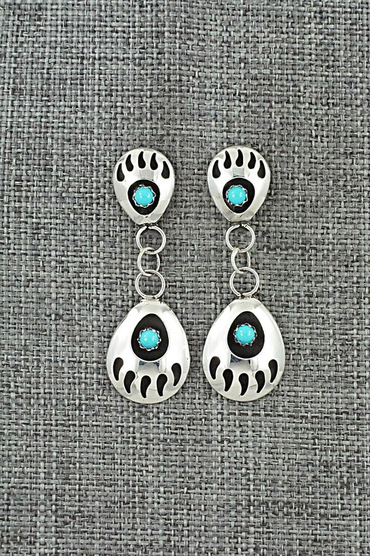Turquoise & Sterling Silver Earrings - Sandra Parker