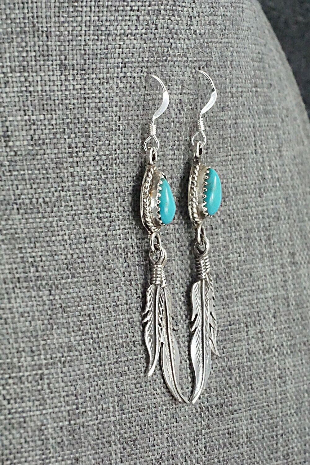 Turquoise & Sterling Silver Earrings - Genevieve Francisco