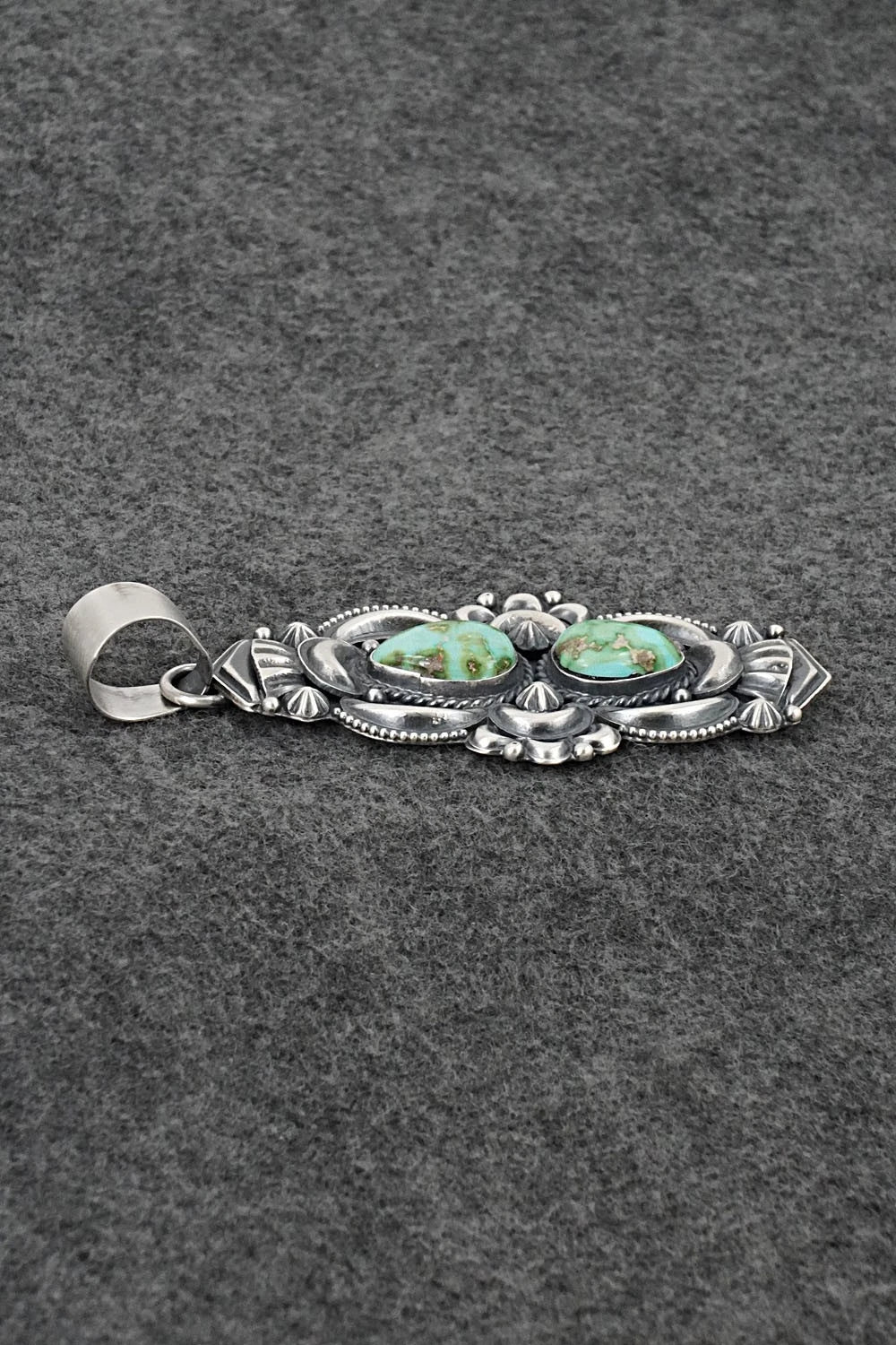 Turquoise and Sterling Silver Pendant - Derrick Gordon