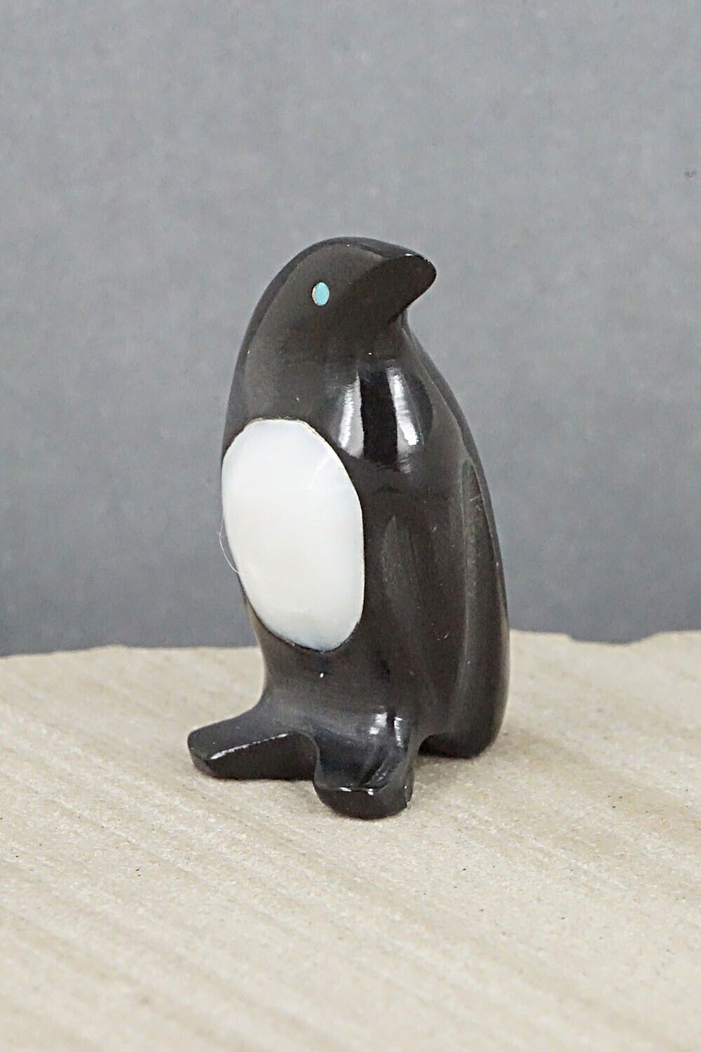 Penguin Zuni Fetish Carving - Calvert Bowannie