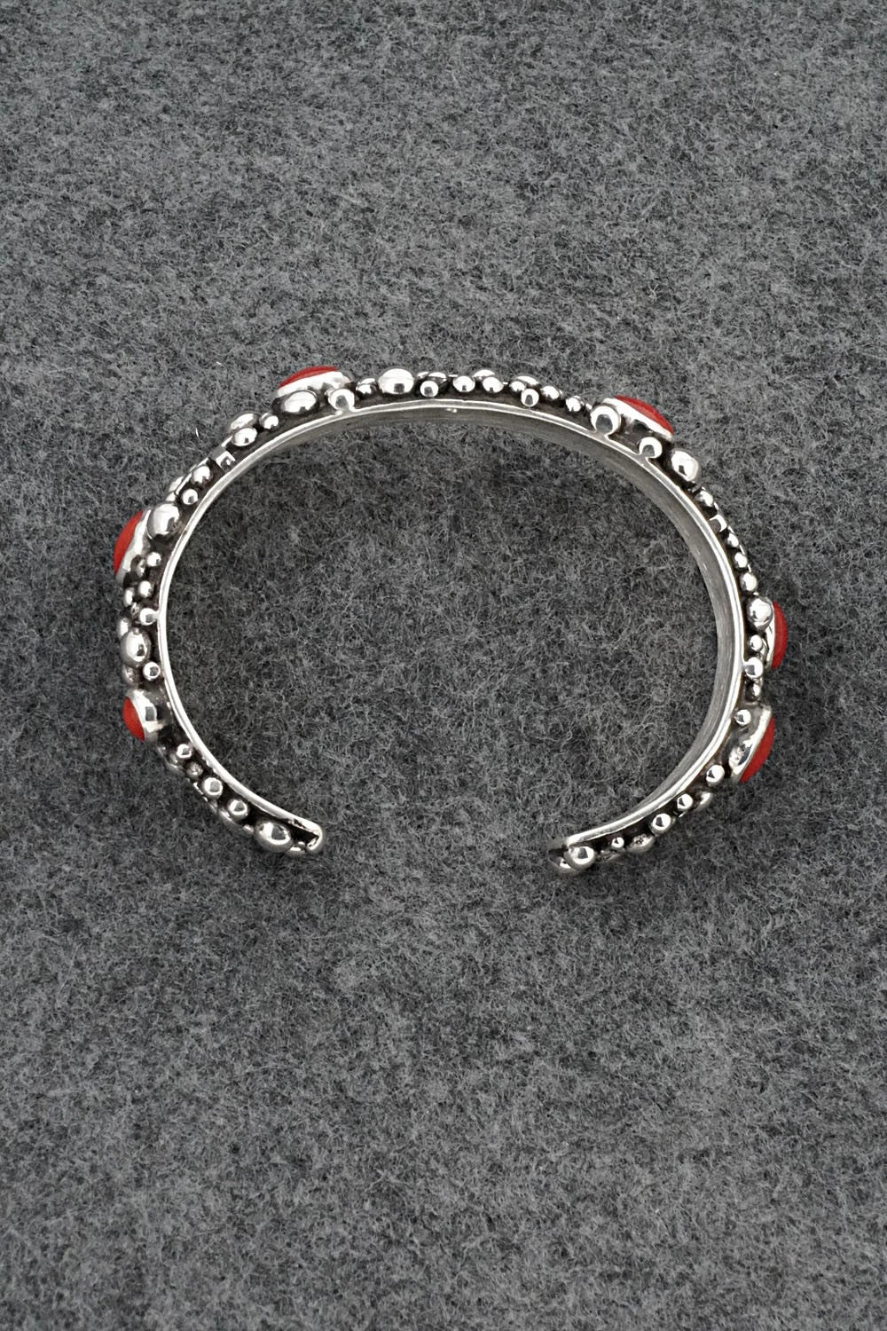 Coral & Sterling Silver Bracelet - Akee Douglas
