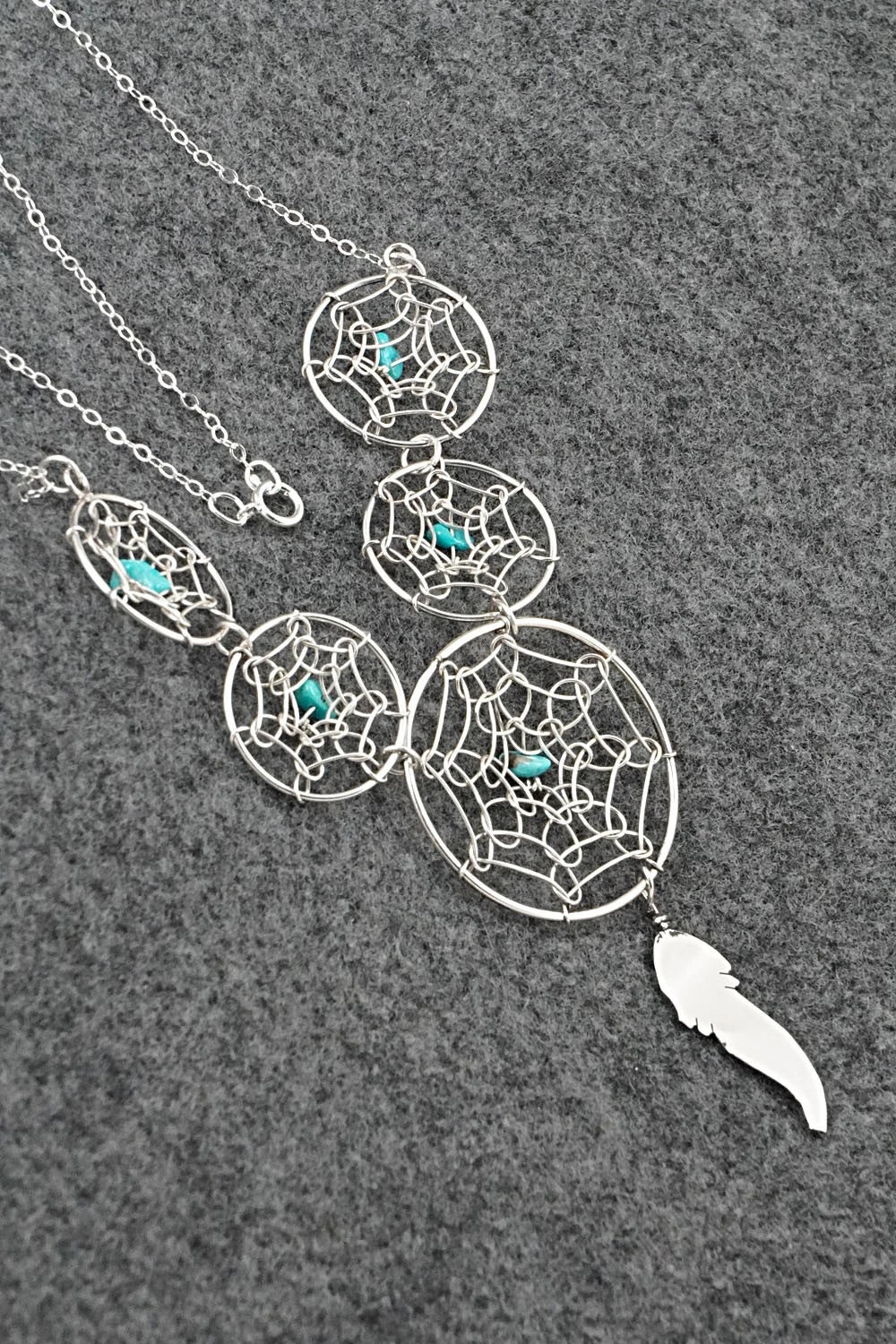 Turquoise & Sterling Silver Necklace - Lorenzo Arviso