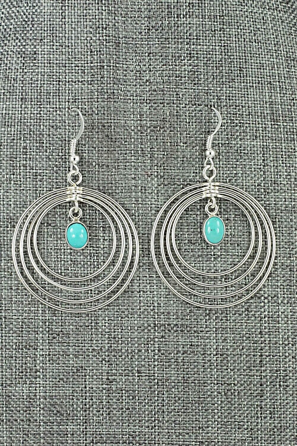 Turquoise & Sterling Silver Earrings - Edith Kee