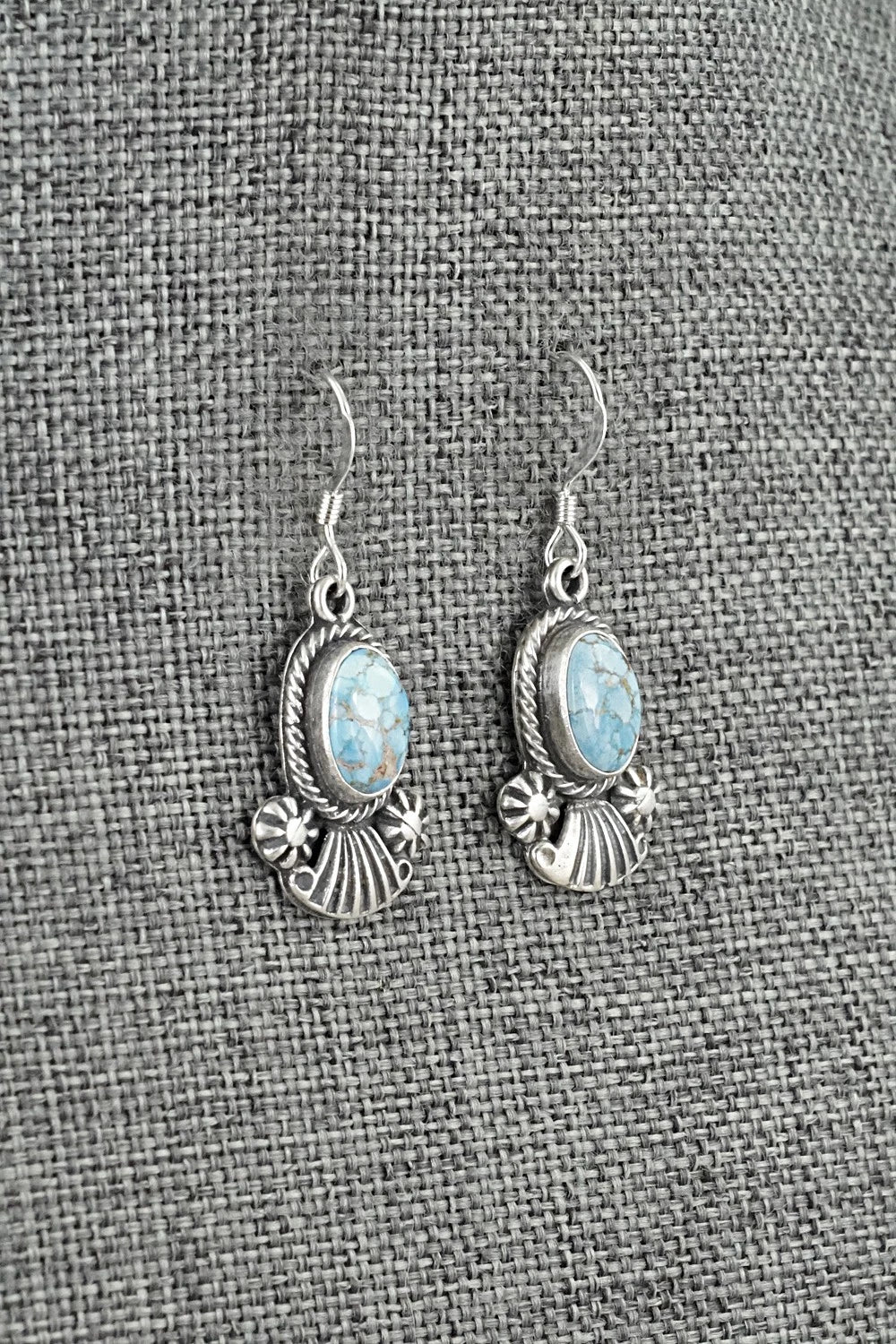 Turquoise & Sterling Silver Earrings - Verley Betone