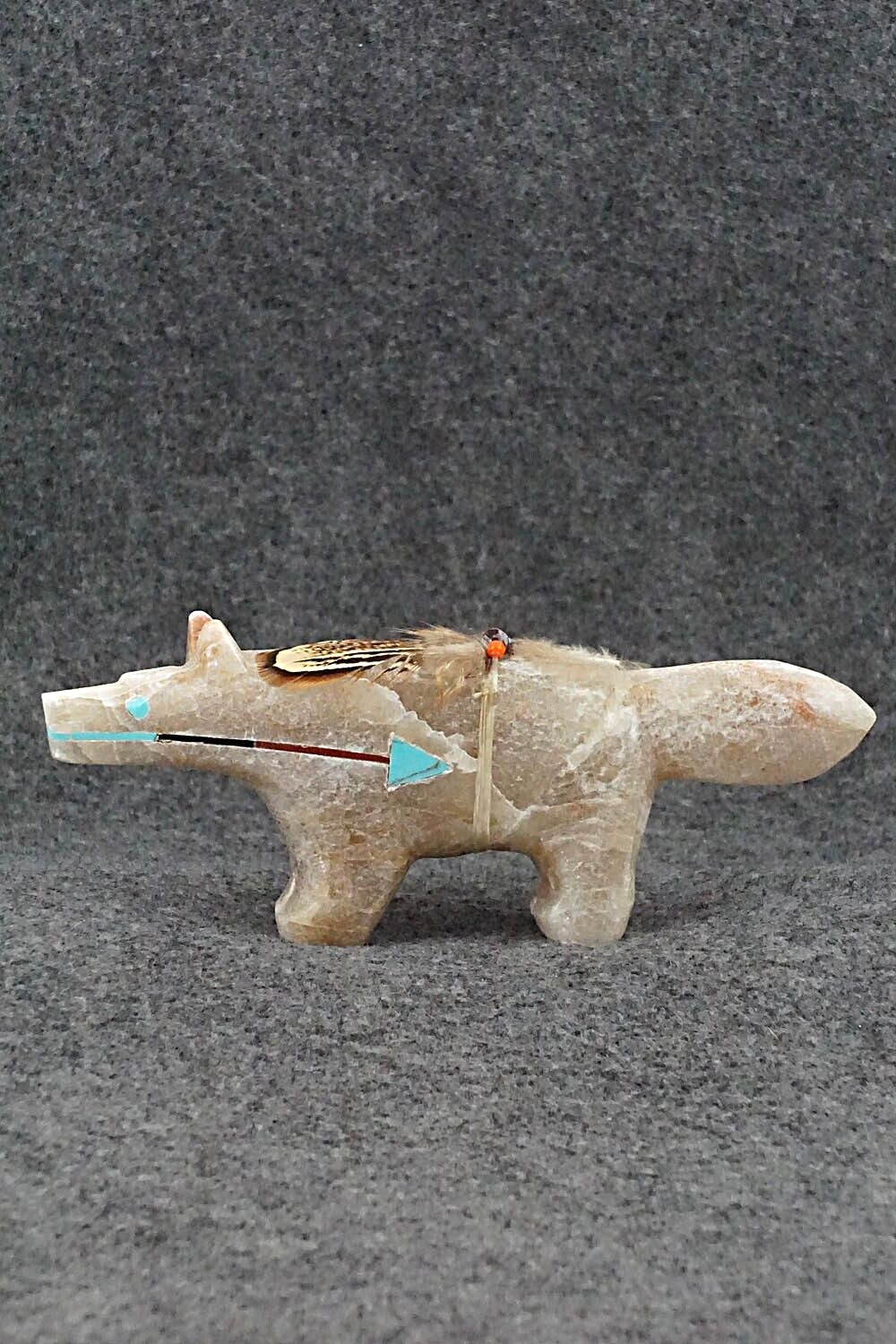 Wolf Navajo Fetish Carving - Ben Livingston