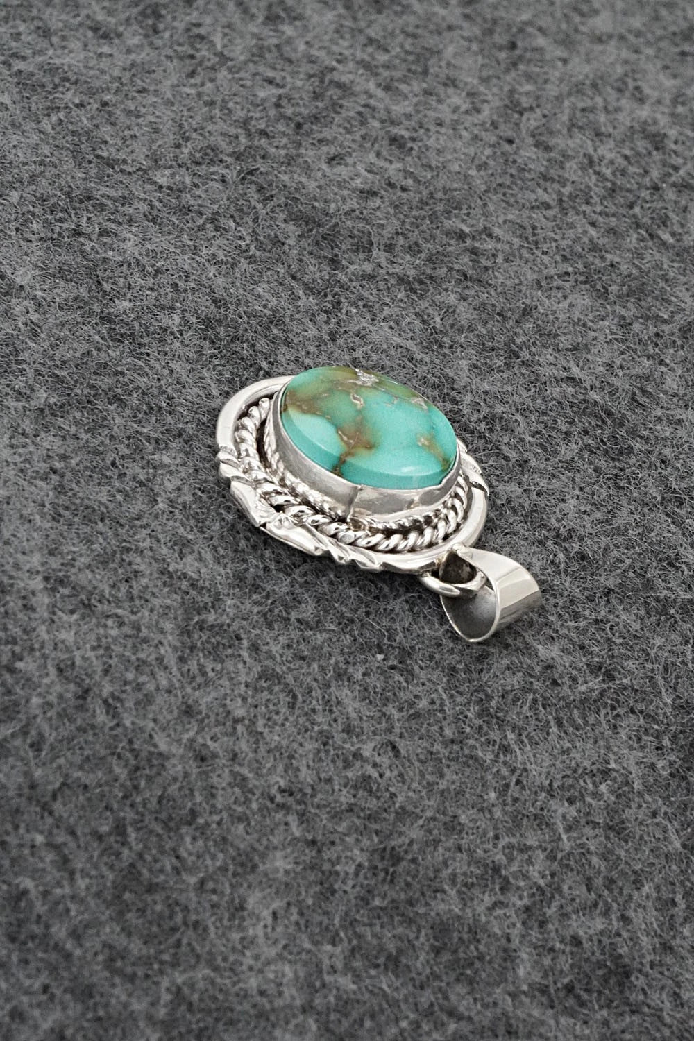 Turquoise and Sterling Silver Pendant - Gene Martinez