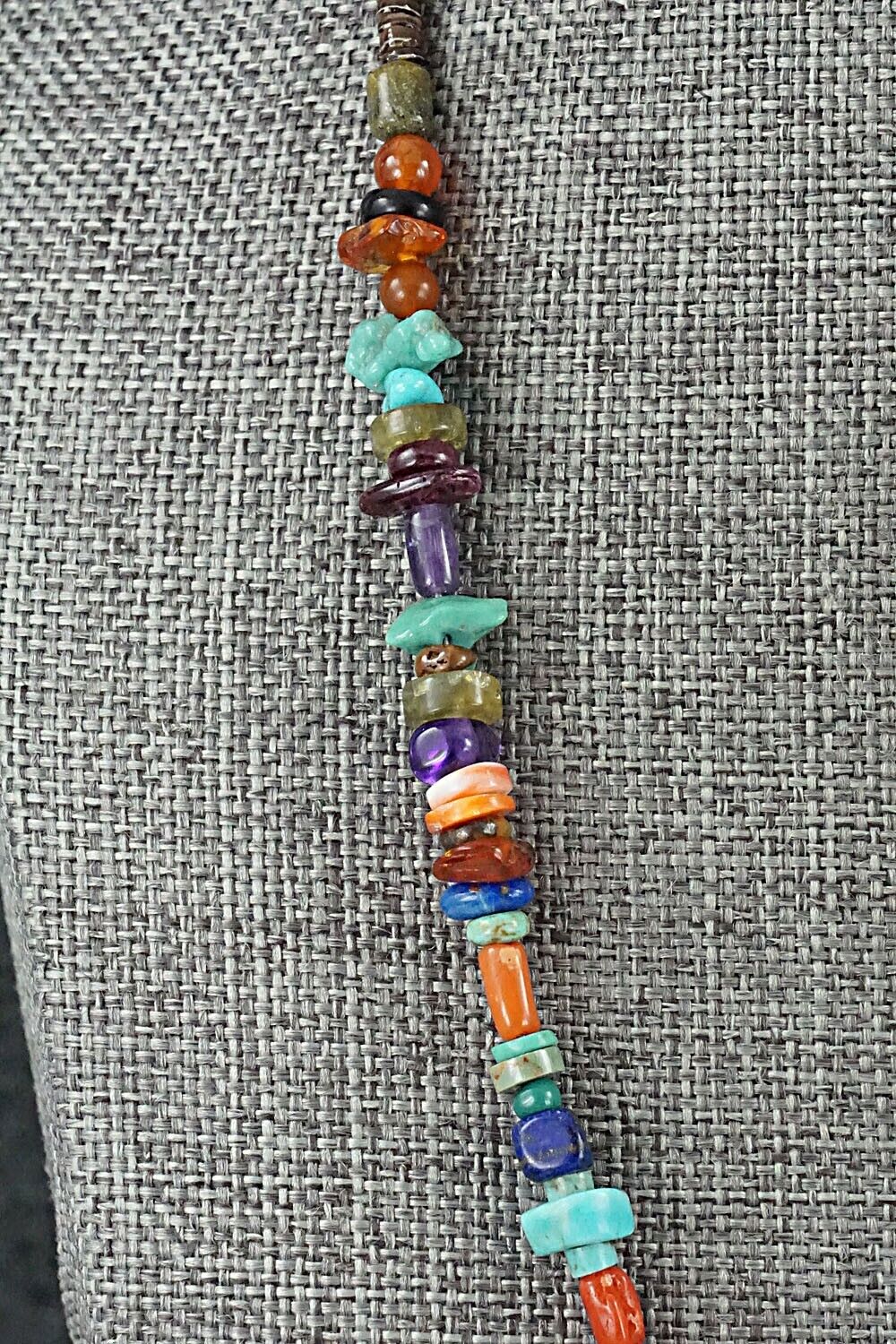 Multi-Stone and Sterling Silver Necklace - Helen Tsosie
