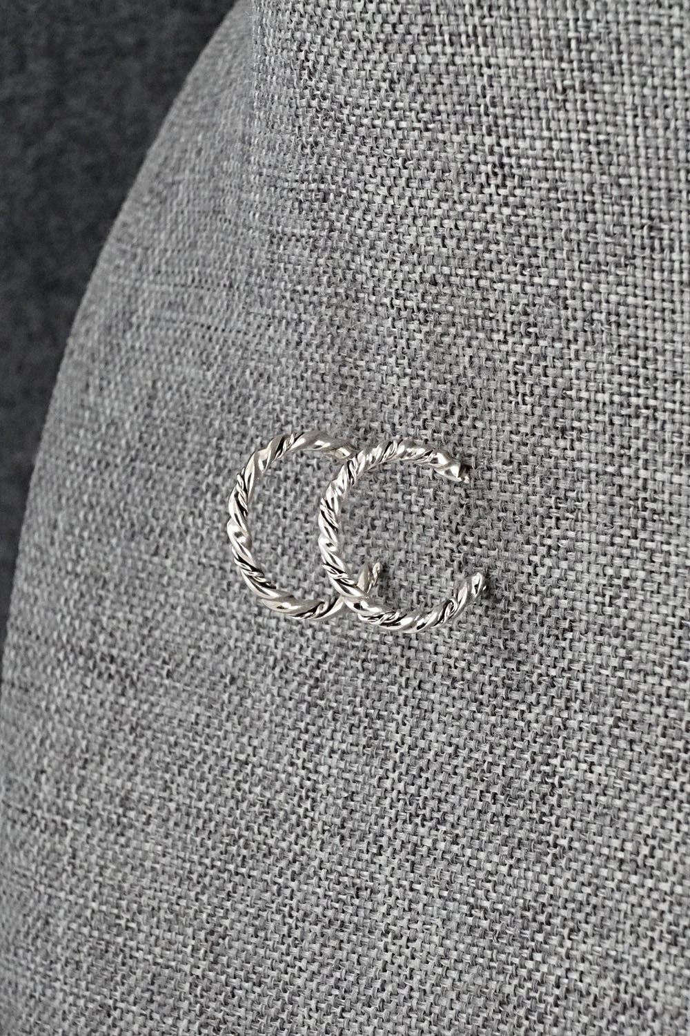 Sterling Silver Hoop Earrings - Elaine Tahe