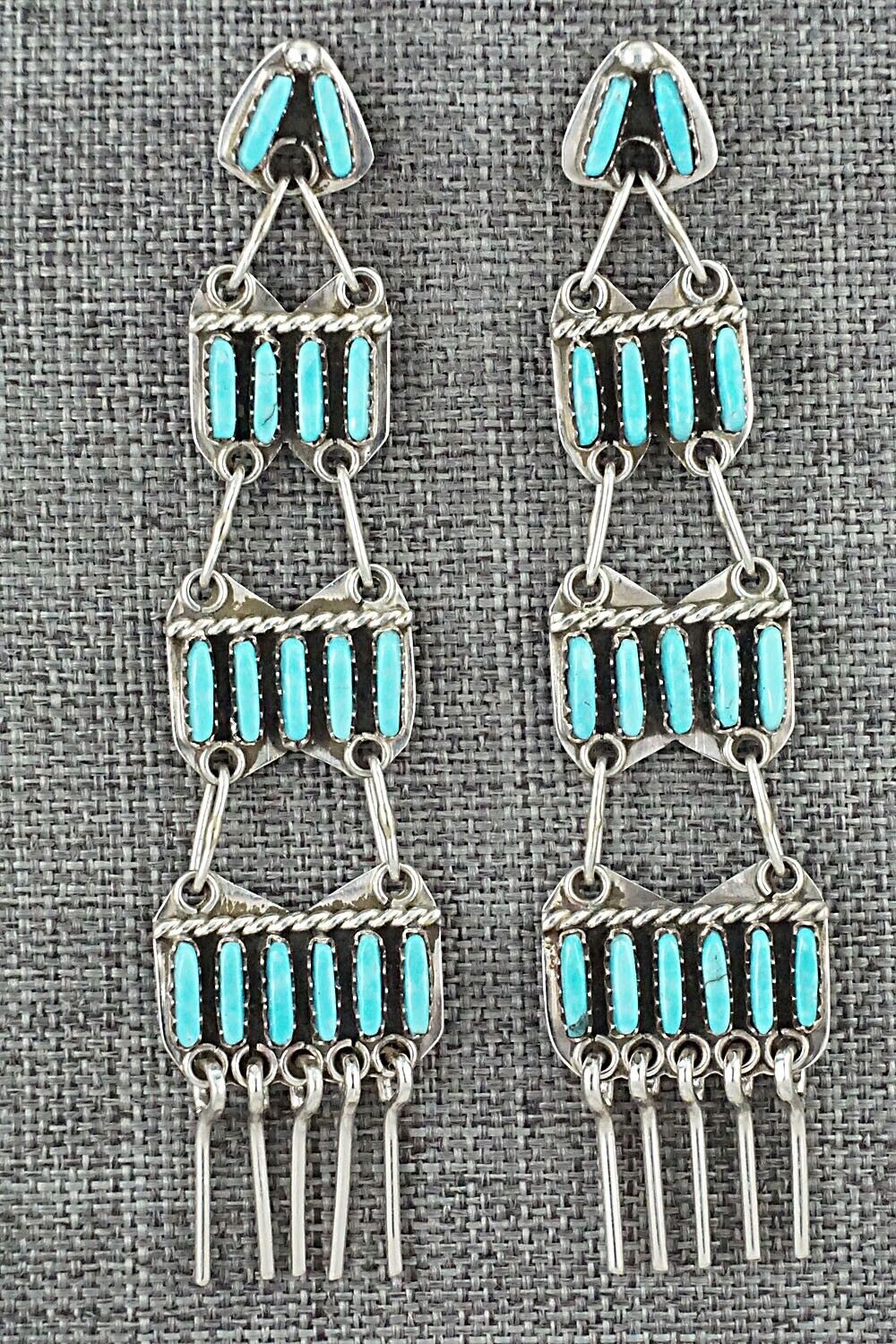 Turquoise & Sterling Silver Earrings - Charlie John