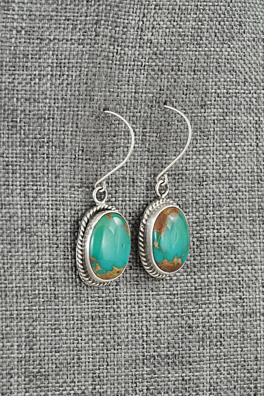 Turquoise & Sterling Silver Earrings - Rosemary Saunders