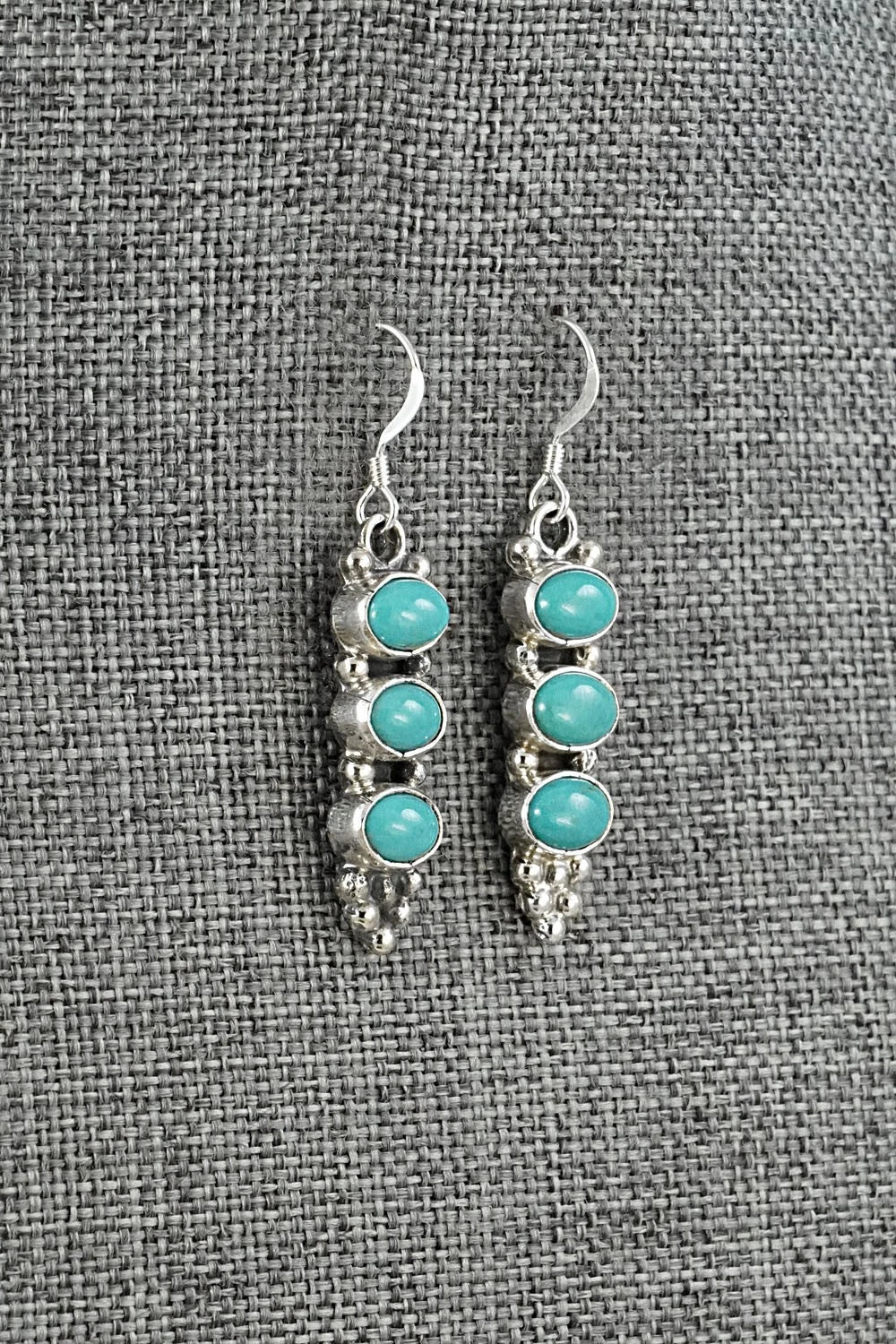 Turquoise & Sterling Silver Earrings - Gary Shorty